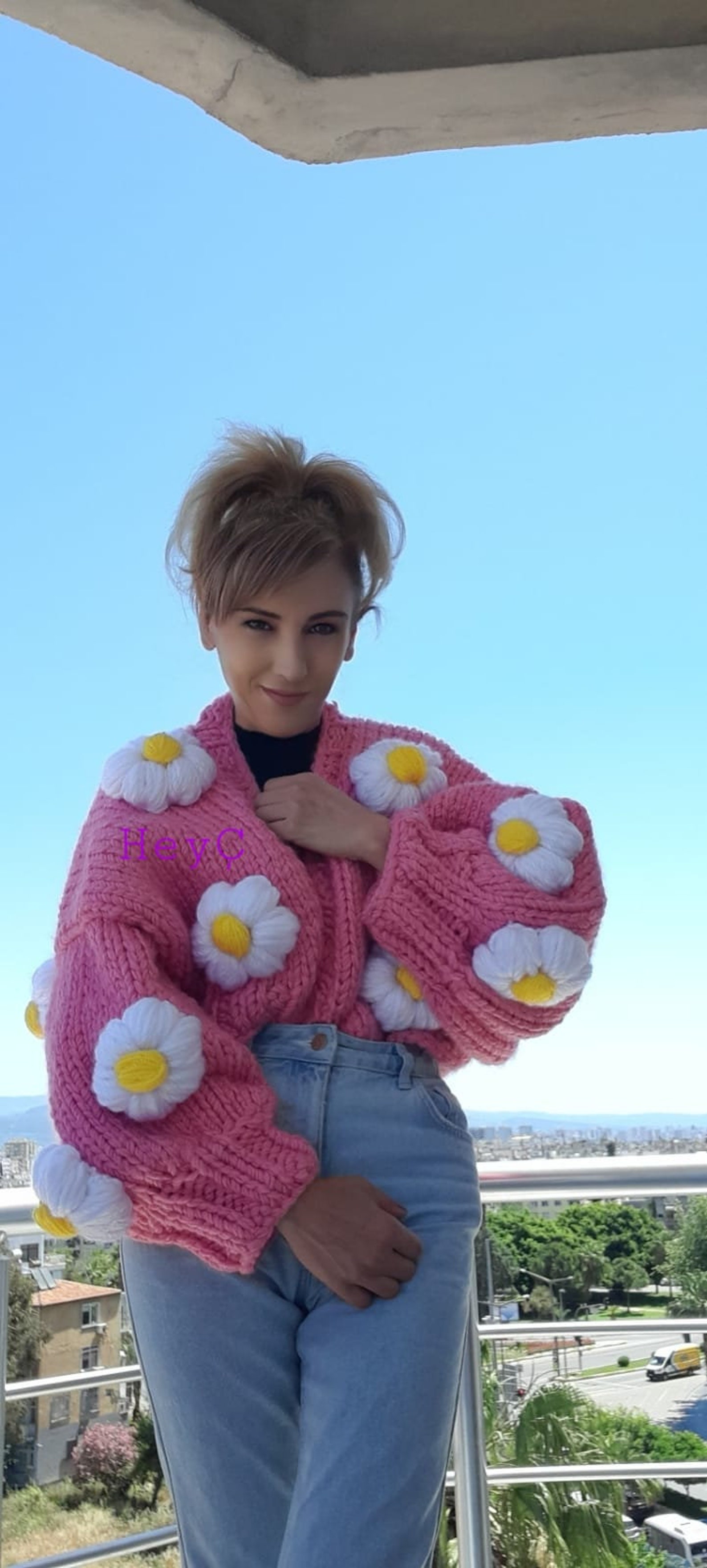 Daisy Knit Longline Cardigan