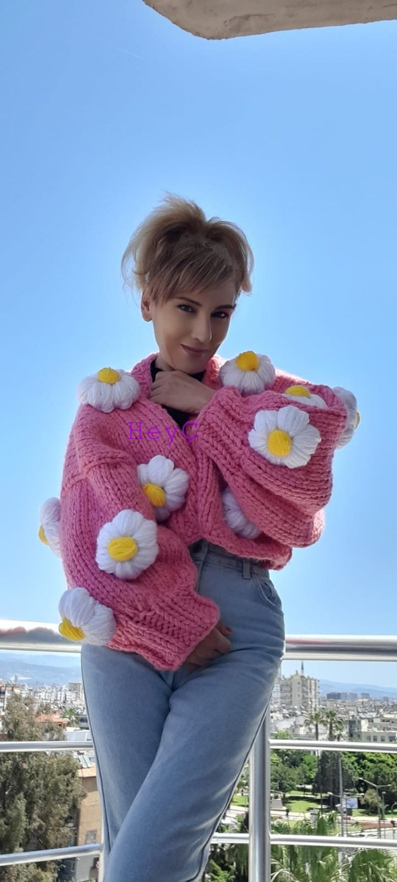 Daisy Knit Longline Cardigan main image 1