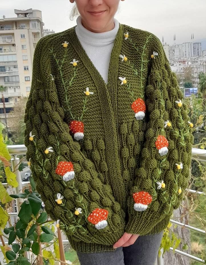 トップス Cotton Knit Cardigan 2 Moss Green トップス Cotton Knit Cardigan 2 Moss Green Cotton Knit