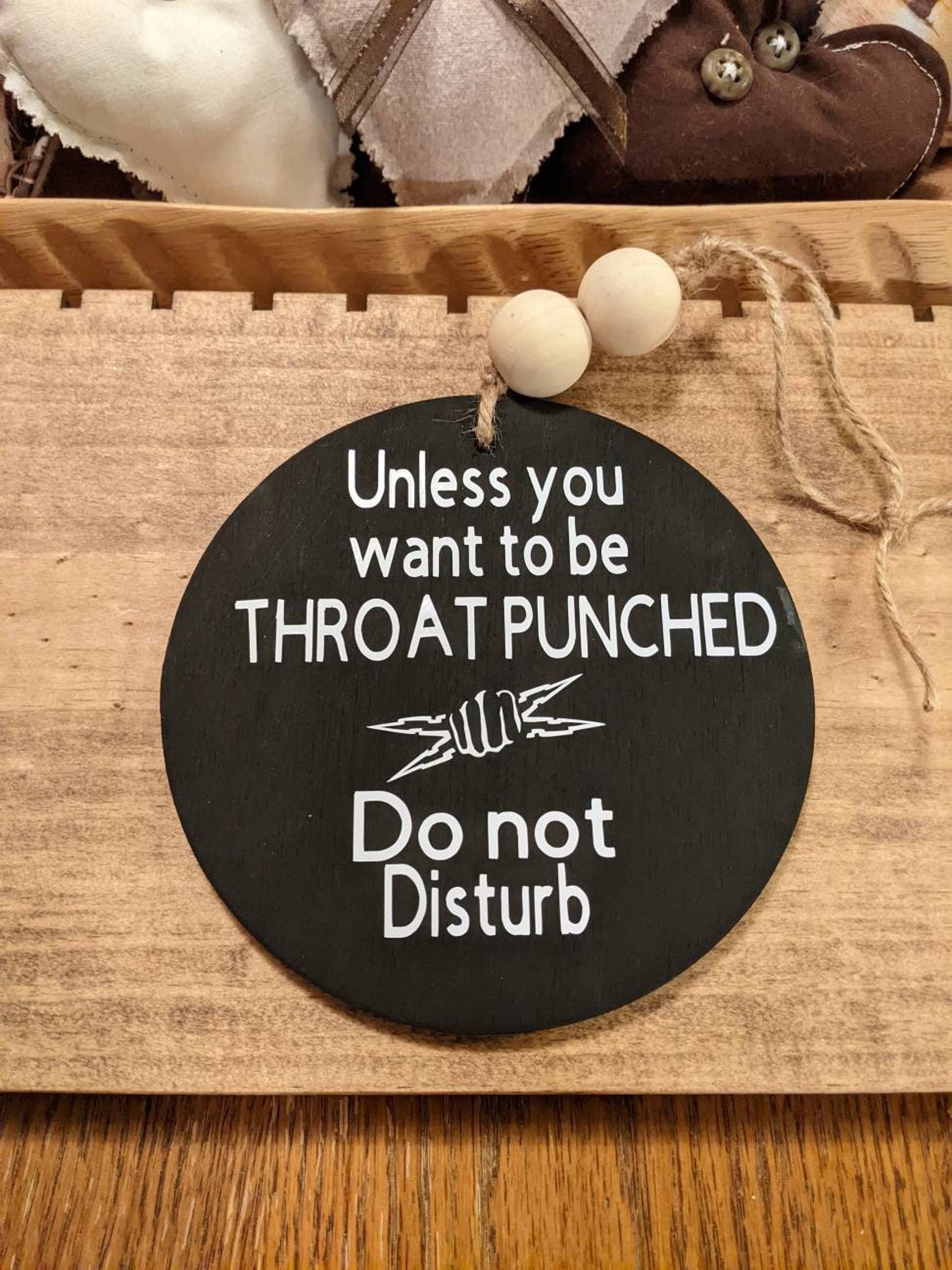 Funny Door Sign / Do Not Disturb / Door Sign / Gift Idea / Throat Punch Sign Etsy