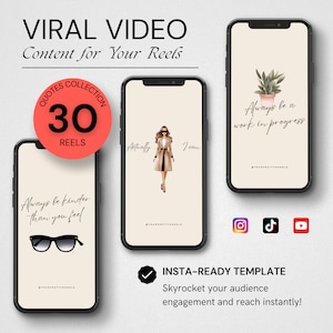 30 Girl Boss Reels Motivation Reels Life Women Motivational Reels Instagram Reel Template TikTok Videos YouTube Shorts Viral Video Content