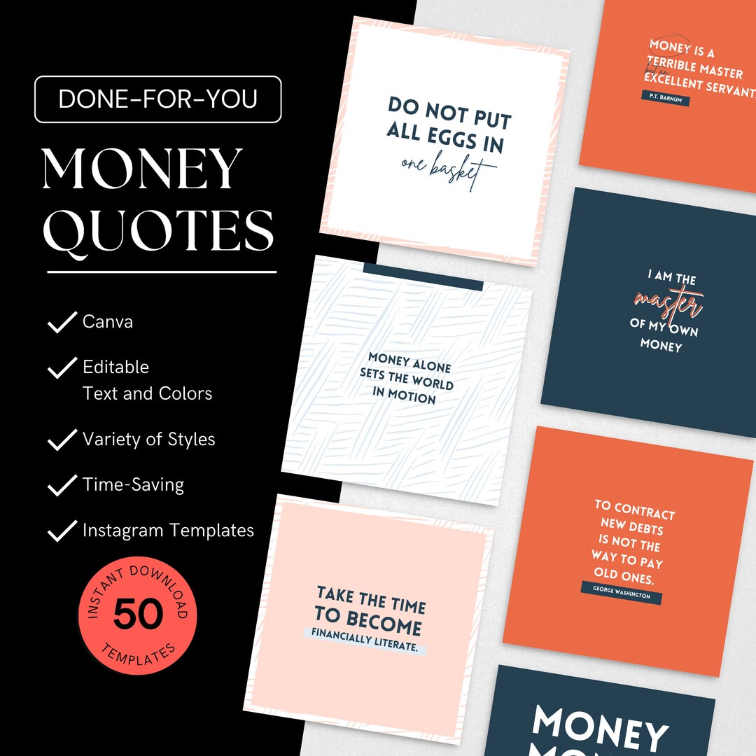50 Editable Financial Money Quotes | Financial Coaches Consultants ...