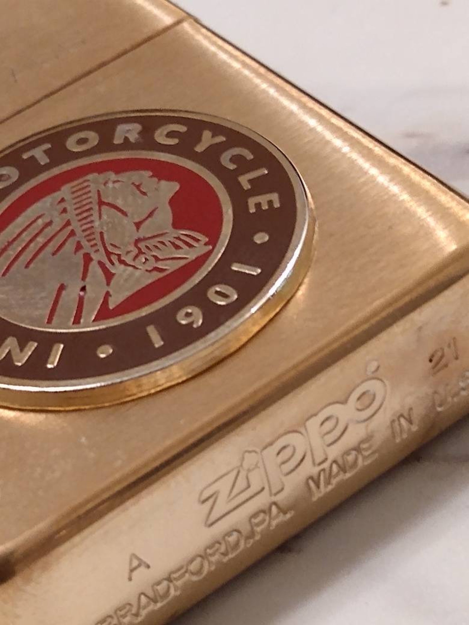 Indian Motorcycles Zippo lighter 1901 solid brass Etsy