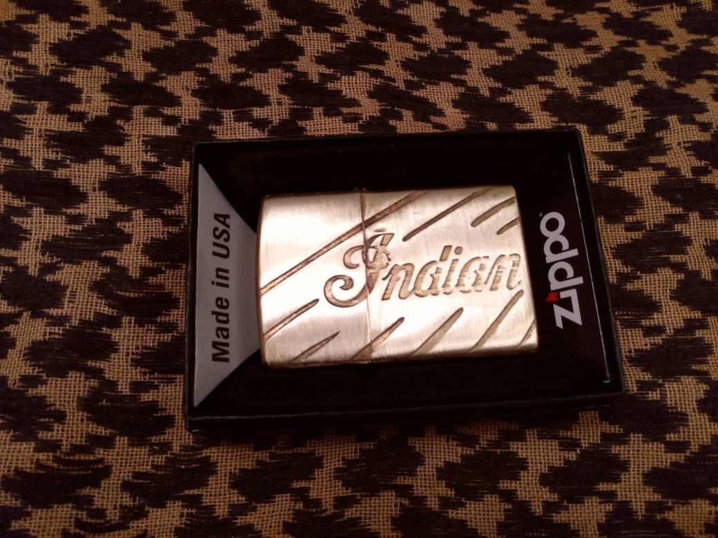 CUSTOM Indian Motorcycles Zippo lighter solid brass double Etsy