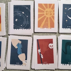 A5 Tarotkaart art prints, print alleen, geen frame