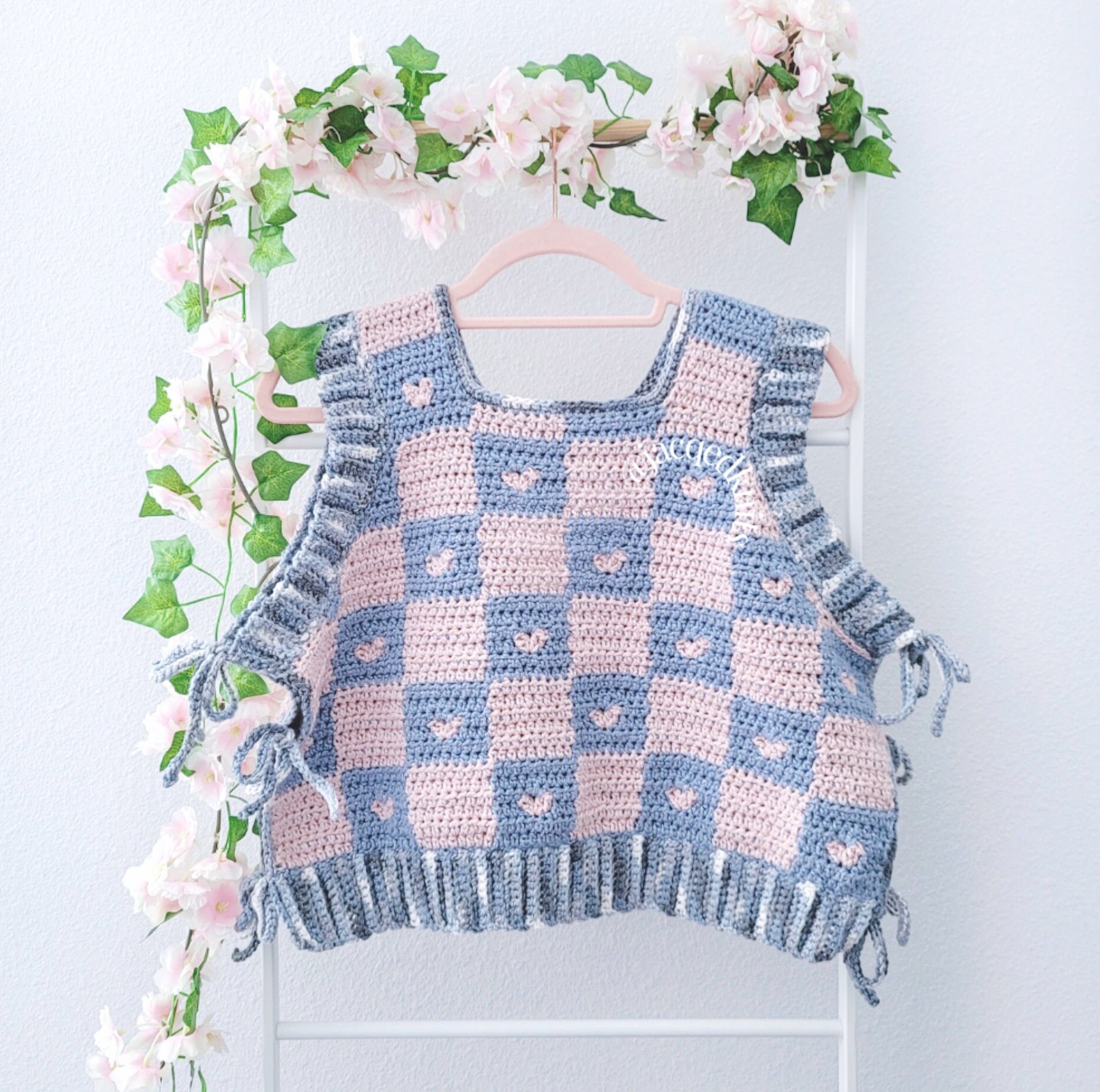 ベスト・ジレ RONRON HEART CROCHET PATTERN FLEECE VEST 4BNY591 HEART CROCHET PATTERN FLEECE VEST IVORY - RONRON 론론