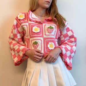 Crochet Sweater Pattern: Picnic Sweater, Strawberry Crochet Sweater Pattern, Beginner-friendly Crochet Sweater, Crochet Pullover for women image 4