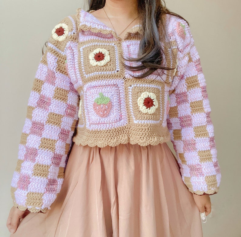 Crochet Sweater Pattern: Picnic Sweater, Strawberry Crochet Sweater Pattern, Beginner-friendly Crochet Sweater, Crochet Pullover for women image 5