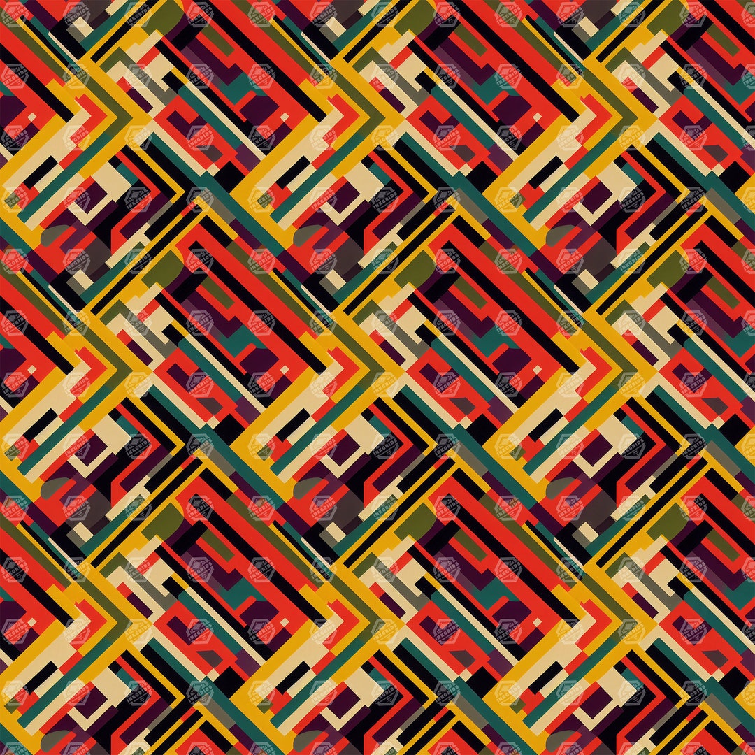 Colorful Lines and Rectangles - Etsy