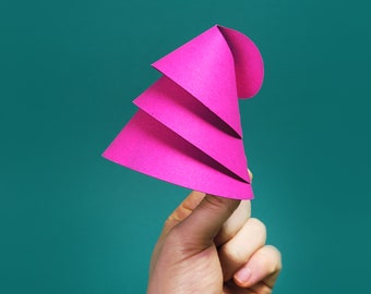 Weihnachtsbaum-Vorlage für die Tischdekoration zu Weihnachten