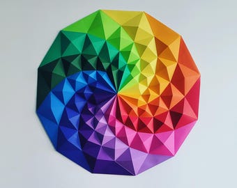 3D Geometrische Mandala Papier Wand Dekor Vorlage (PDF Muster)