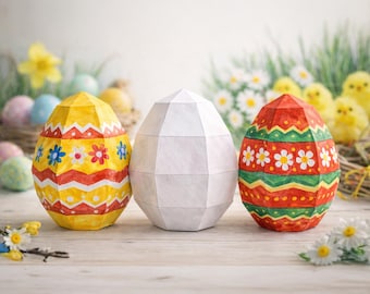 3D-Low Density Papier Osterei Vorlage 3D Malen Sie Ihr eigenes Design