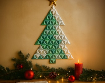 Einzigartige 3D Tapete Weihnachtsbaum-Muster - DIY Dekor für funkelnde Feiertage