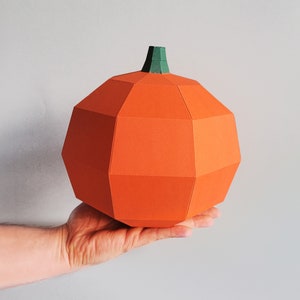 DIY 3D Pumpkin Origami Kit: Low Poly Fall Decor (PDF Pattern)
