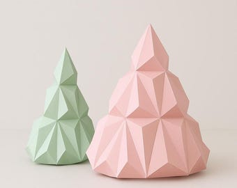 Einzigartiges 3D-Papier mit Weihnachtsbaummuster - DIY Dekor für funkelnde Feiertage