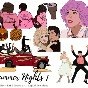 Summer Nights Part 1 - Grease Clipart -