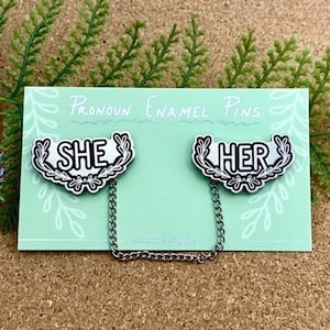 Pronoun Enamel Pins: She/Her