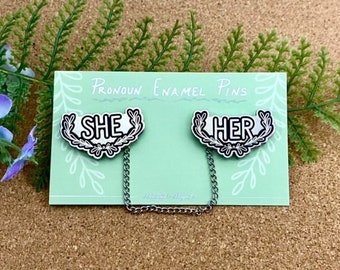 Pronoun Enamel Pins: She/Her