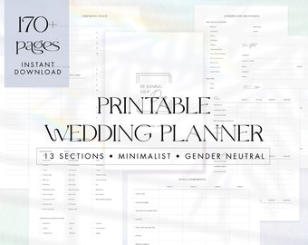Printable Wedding Planner - Etsy