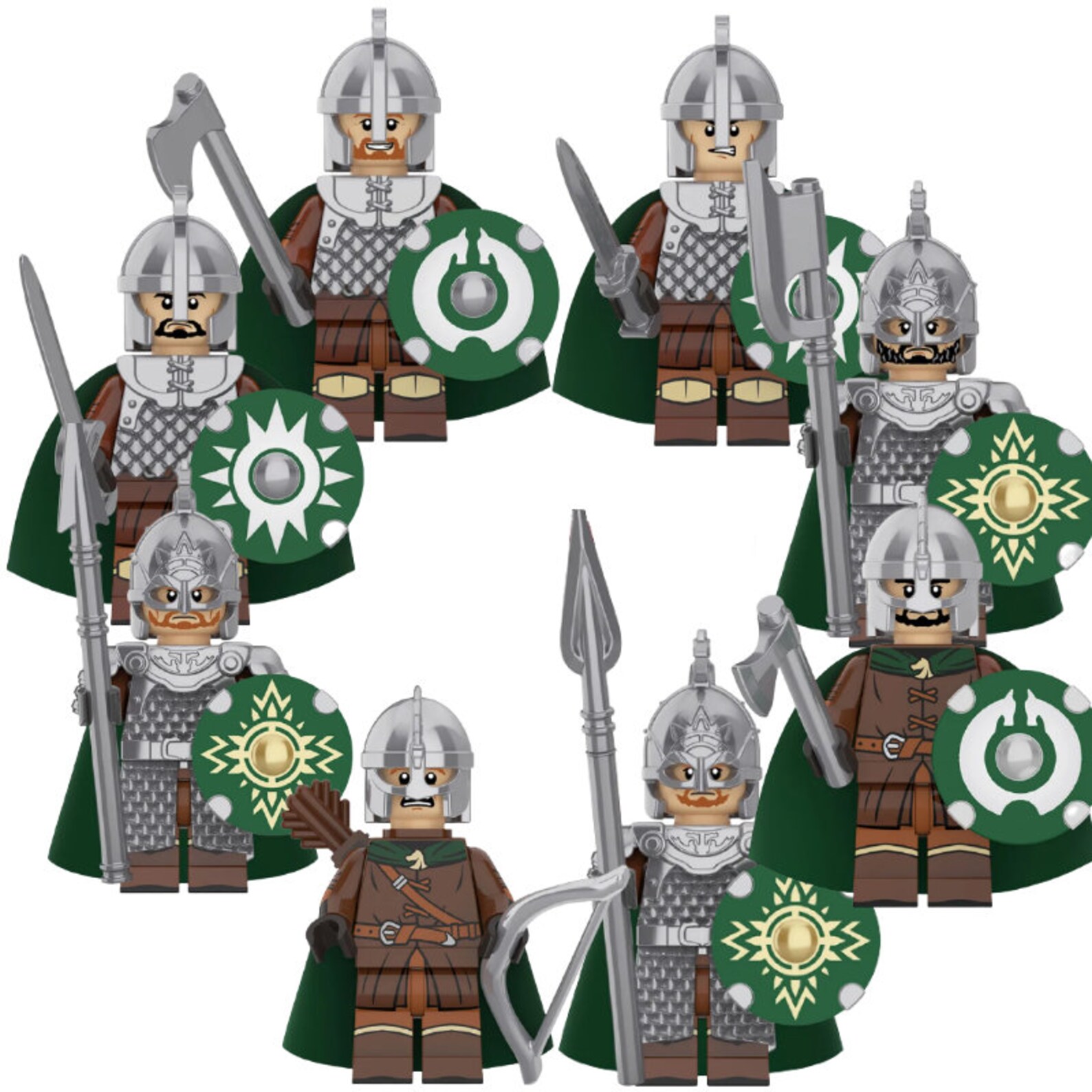 Rohan Soldiers Bundle 8pcs Custom Lord of the Rings Etsy