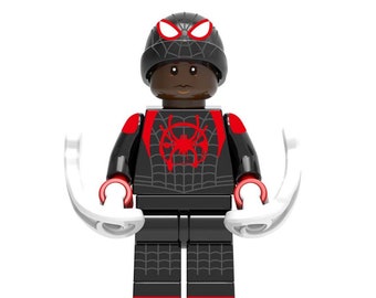 USA seller Miles Morales Custom Minifigure -Spider Man super Hero