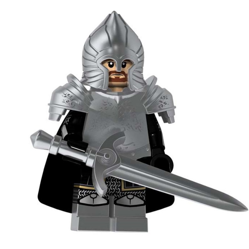 Gondor Soldier Knight Custom Lord of the Rings Minifigure Etsy