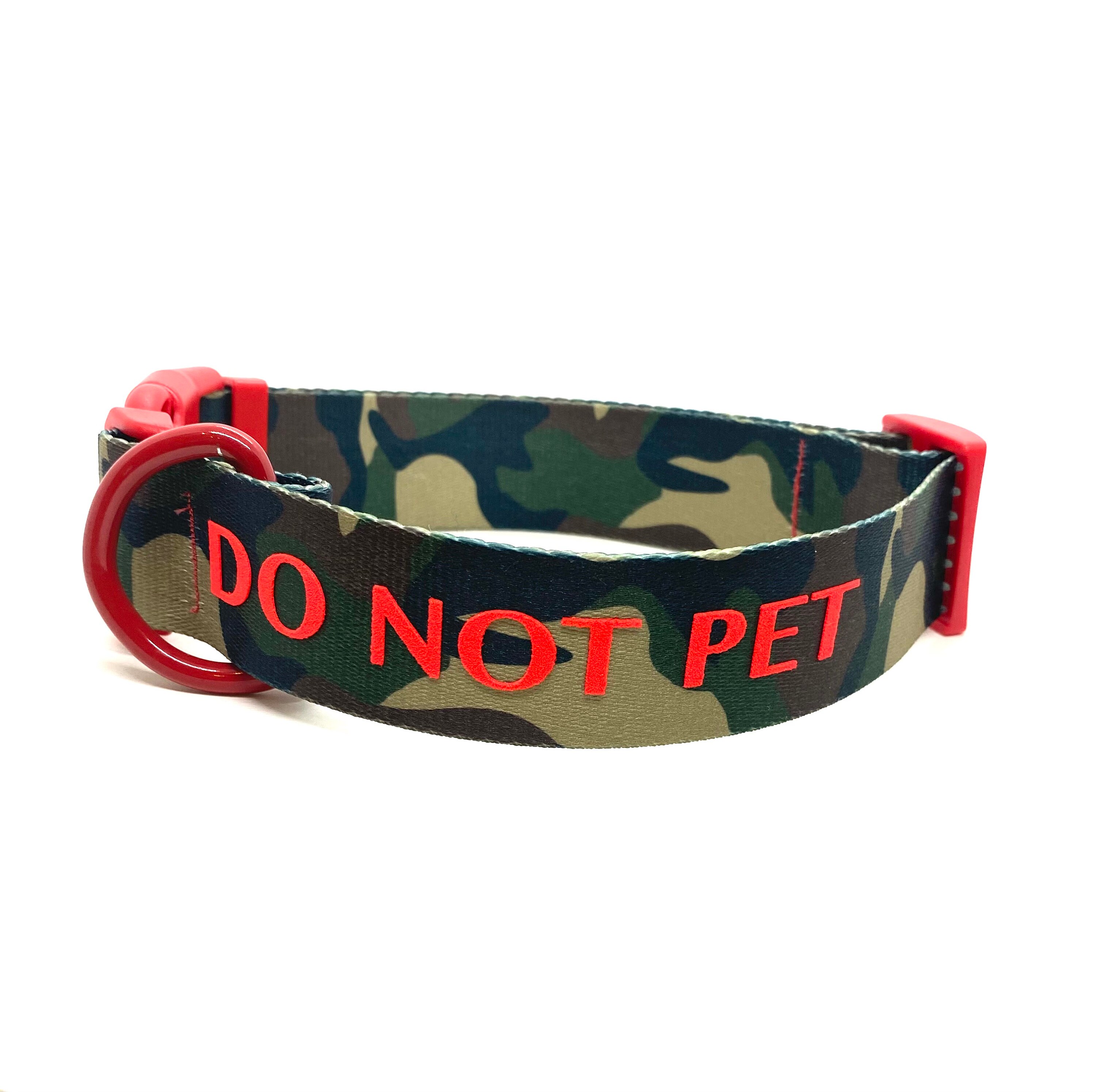 Oversized camouflage Red Dog Collar Personalized Dog Collar Etsy