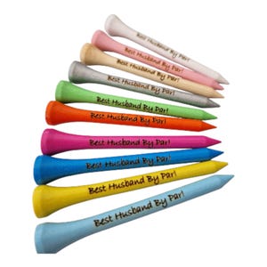 Personalised Golf Tees, 70mm Coloured Golf Tees, Personalised Golf Gift, Golf Gift For Him, Golf Gift For Her, Dad Golf Gift, Mum Golf Gift
