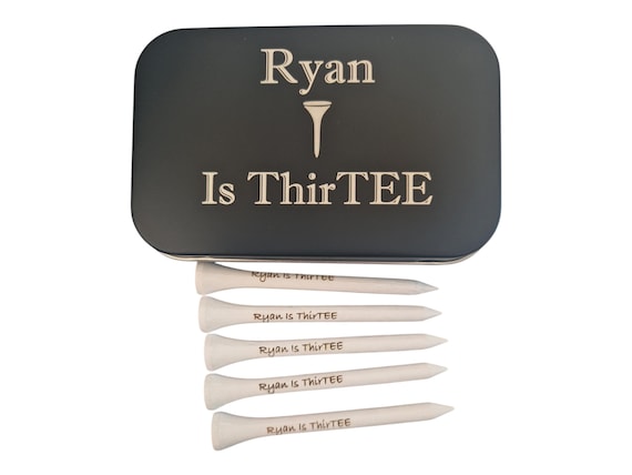 Personalised Golf Gift For 30th Birthday, Personalised Golf Tees In A Tin, 30th Birthday Golf Gift, Birthday Gift For 30 Year Old