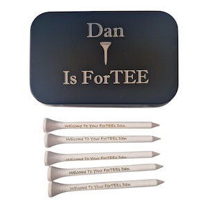 Personalised Golf Gift For 40th Birthday, Personalised Golf Tees In A Tin, 40th Birthday Golf Gift, Birthday Gift For 40 Year Old