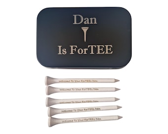 Personalised Golf Gift For 40th Birthday, Personalised Golf Tees In A Tin, 40th Birthday Golf Gift, Birthday Gift For 40 Year Old