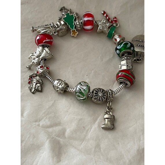 Vintage Silver Tone December "Merry Christmas" Ch… - image 7