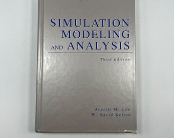 Peut inclure: Un livre gris argenté avec le titre "Simulation Modeling and Analysis, Third Edition" par Averill M. Law et W. David Kelton.