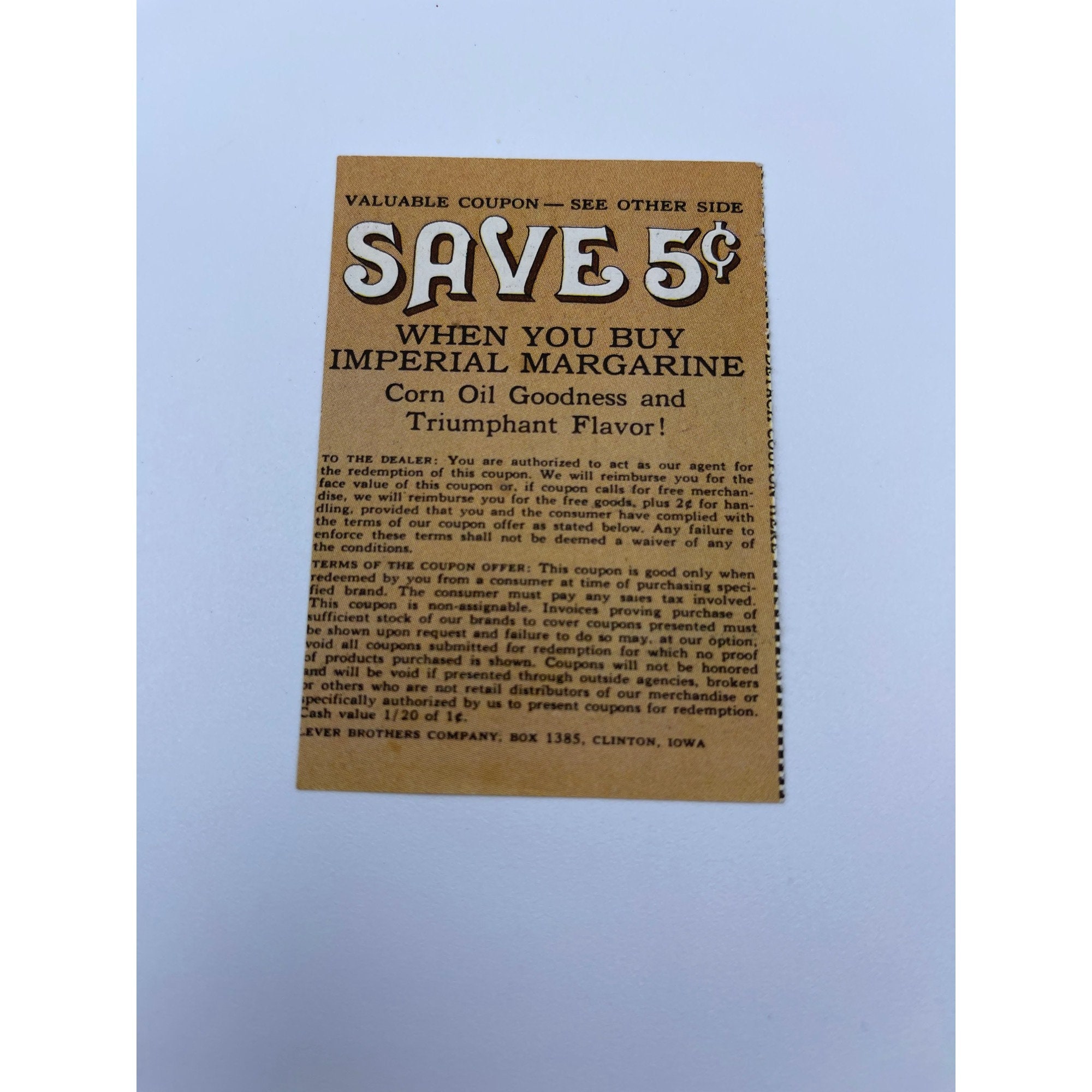 Vintage Imperial Margarine Coupon, 5 Cents, No Date, Very Crisp - Etsy vintage-imperial-margarine-coupon-5-cents-no-date-very-crisp-etsy