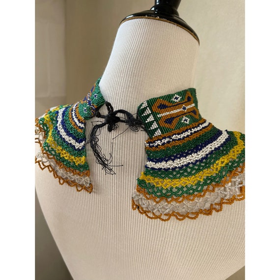 Antique Native American Custom Hand Beaded Choker / C… - Gem