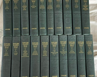 1917 Colliers Harvard Classics Shelf of Fiction, Set of 20, (1-20) First Edition