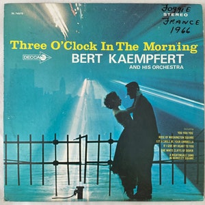 Bert Kaempfert: Tre klockan på morgonen Vintage vinylskiva