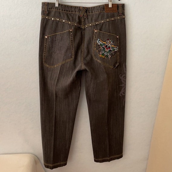 Matte Jeans VINTAGE Studded Skull Skater Jeans - image 2