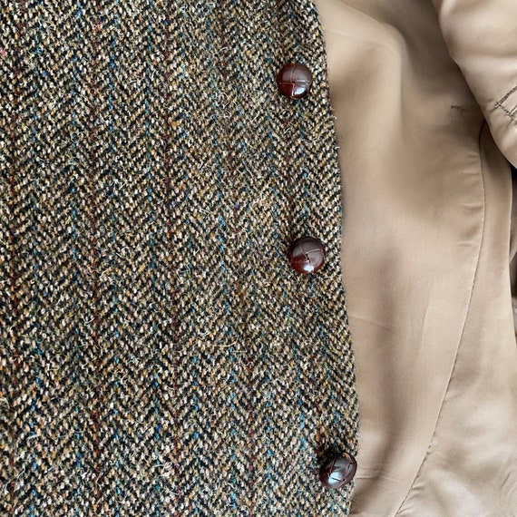 Harris Tweed Herringbone Pinstripe Vintage Jacket - Gem