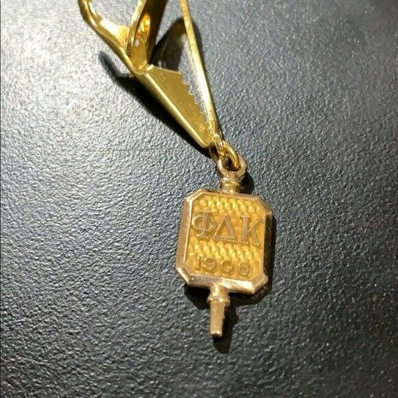 10K 1906 Phi Delta Kappa Charm on a Tie Clip - image 8