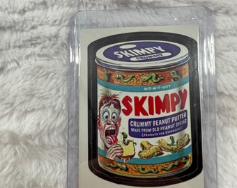 Vintage 1967 Topps Wacky Card ‘Skimpy-Crummy Peanut Butter' #42 of 44, Die Cut