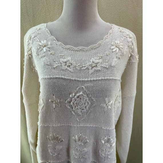 Bonnie and Bill Vintage Cream Scallop Edge Lace, … - image 8