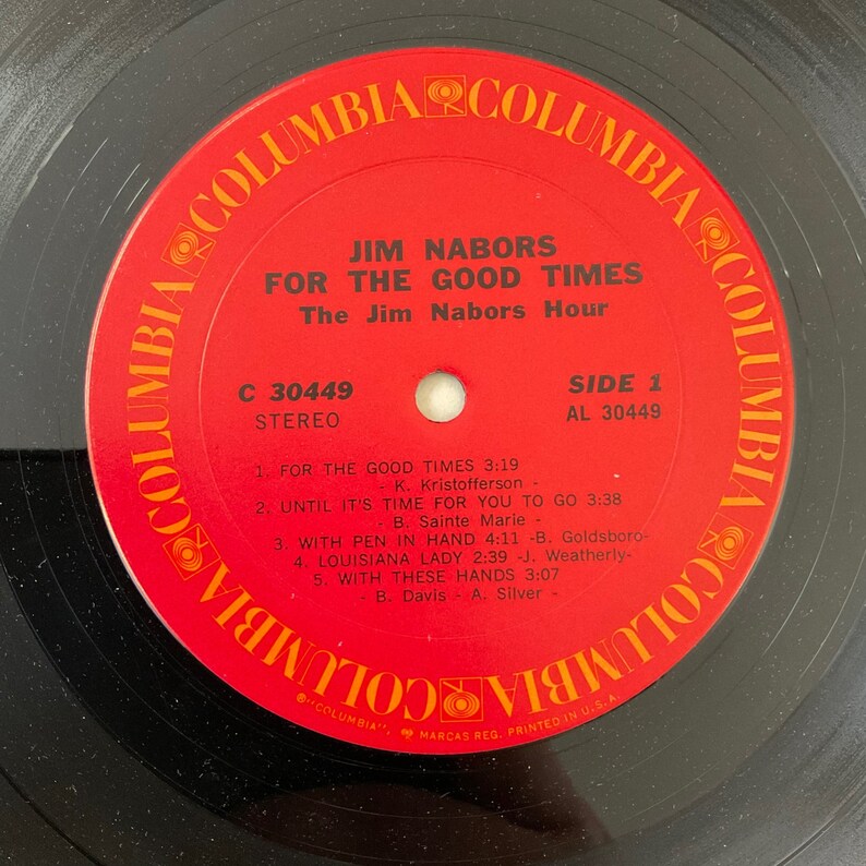 Jim Nabors: For The Good Times Vintage Vinyl Record image 5