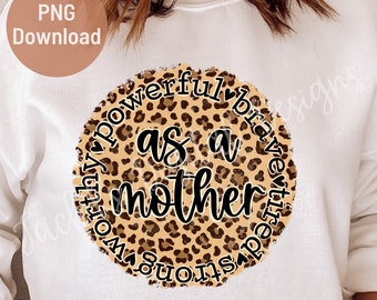 As A Mother Png, Tired As A Mother Png, As A Mother Png, Leopard Print Png
