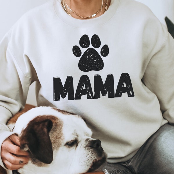 Dog Mama Svg, Fur Mama Png, Dog Mom Shirt Svg, Svg For Cricut, Paw Print Svg, Cut Files, Pdf Jpg Pdf