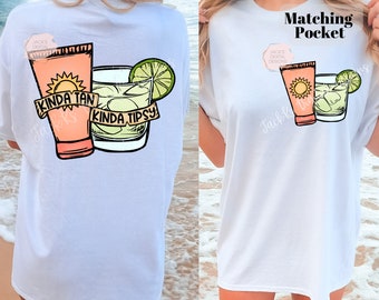 Kinda Tan Kinda Tipsy PNG, Margarita Png, Summer Png, Sublimation Download, Beach Png Summer Design Png For Shirts
