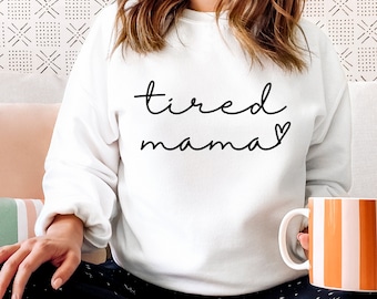Zmęczona Mama Svg, Koszulka Mama Svg, Życie Mamy Svg, Zmęczona Jak Matka Svg, Pliki Cricut, Wdzięczna Mama Svg, Błogosławiona Mama Png