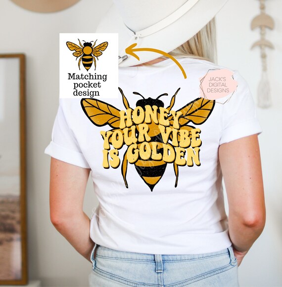 Honey Bee Png, Honey Your Vibe Is Golden, Bee Png, Spring Png, Summer Png, Mental Health Png, Commercial Use