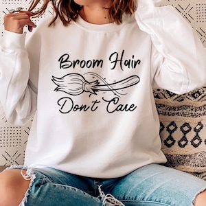 Cabelo de vassoura não se importa Svg, camisa de Halloween Svg, bruxa Svg, arquivo de corte Cricut, uso comercial