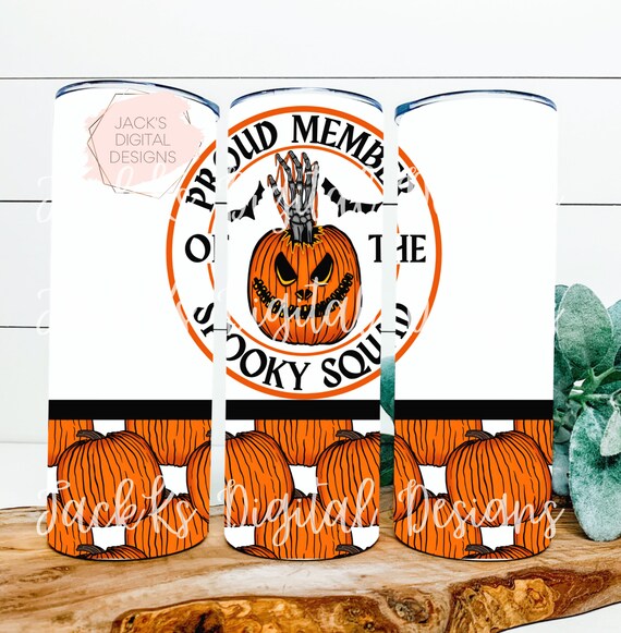 Spooky Squad Seamless Tumbler Wrap, Spooky Pumpkin Png, 20 oz Tumbler Wrap, Halloween Tumbler Wrap, Spooky Tumbler